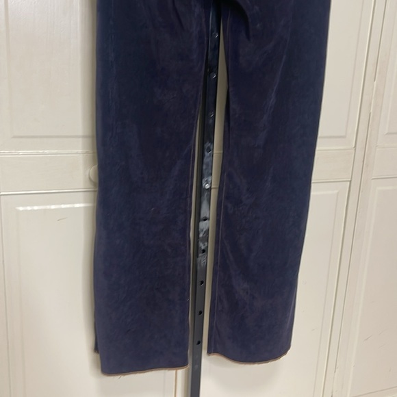 Reality Women’s Dark Wash Flare Jeans Size 14 Stretch Faux Suede - Picture 7 of 12